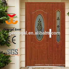 European classic style steel front door with oval glass